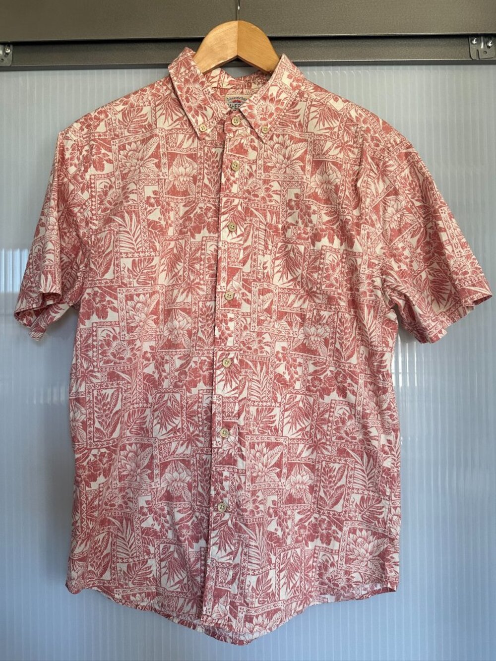 Faherty Stretch Playa Shirt Men's M Tropical Floral Organic Cotton Short Sleeve